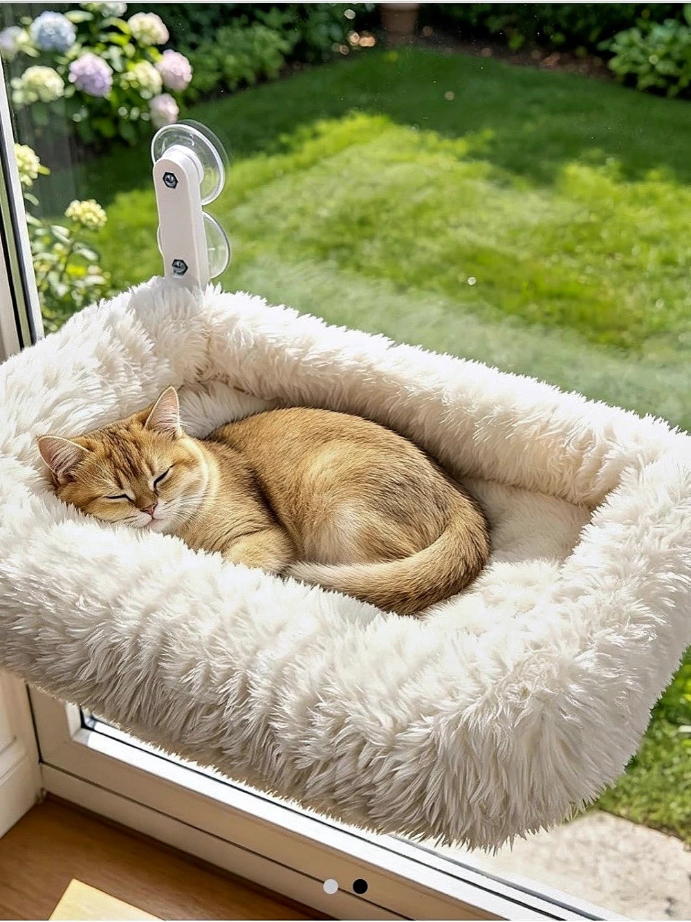 Zoratoo Cloud Snuggle Cat Window Perch Hammock Plush Bed Foldable NEW